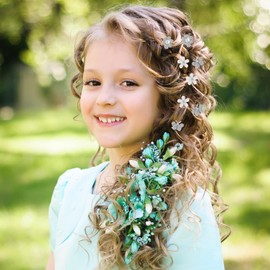 Nogeqi 20PCS Mini Flower Hair Clips Small Rhinestone Hair Clips Silver Butterfly Hair Clip Cute White Hair Accessories for Women Girls Bridal Wedding Party Decoration