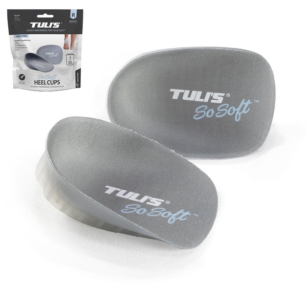 Tuli's So Soft Heavy Duty Gel Heel Cups, Cushioned Relief