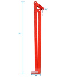 T Post Puller, 36in Tree Stump Remover, Heavy Duty Fence Jack, for Yards, Round, T-Stakes, Sign, Red