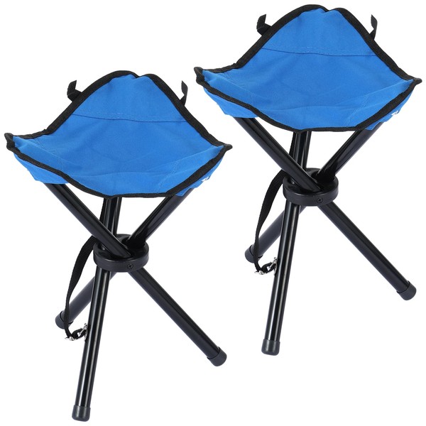2 PCS Travel Folding Camping Stool, 17 Inch Folding Outdoor