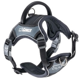 Ferplast Genius Dog Harness for Small Dogs, Reflective, Breathable, Adjustable, Quick Release, Dog Harness with Handle, Black