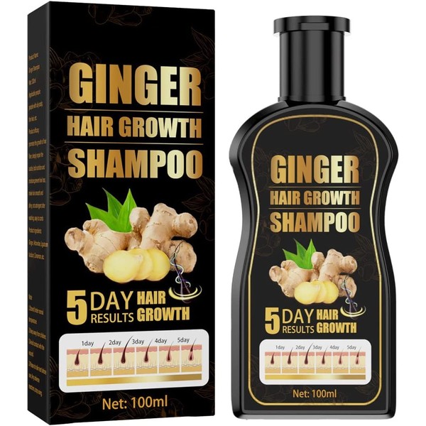 Ginger Shampoo,Ginger Hair Regrowth Shampoo,Anti Hair Loss Ginger Shampoo,Natural Organic Ginger Shampoo Promotes Hair Growth,Anti-dandruff and Anti-itching Ginger Shampoo,100ml