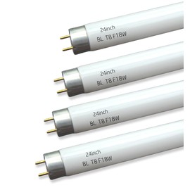 Flyercatch 4pack 24 inch BL T8 F18W Fluorescent Black Light Blue Tube,2 ft 350BL Replacement TL-D 18W Actinic Bulb, G13 Base Bi-pin