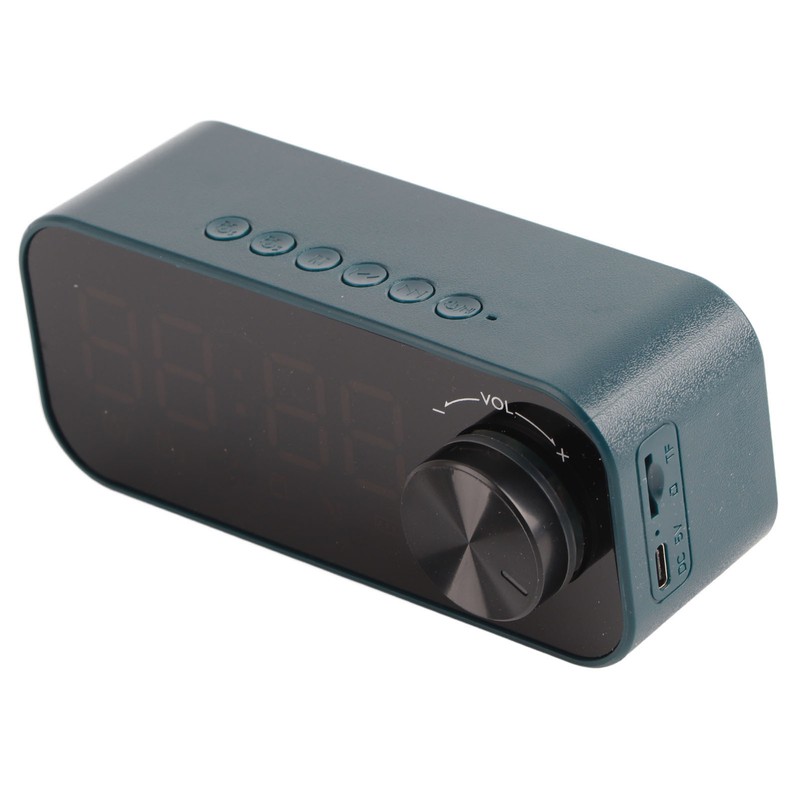 Mini Bluetooth Speaker Heavy Bass Dual Alarm Clock Portable Wireless