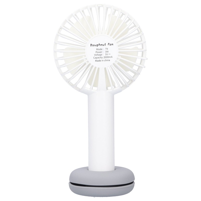 White Donut Shaped Small Fan Portable LED Night Light with