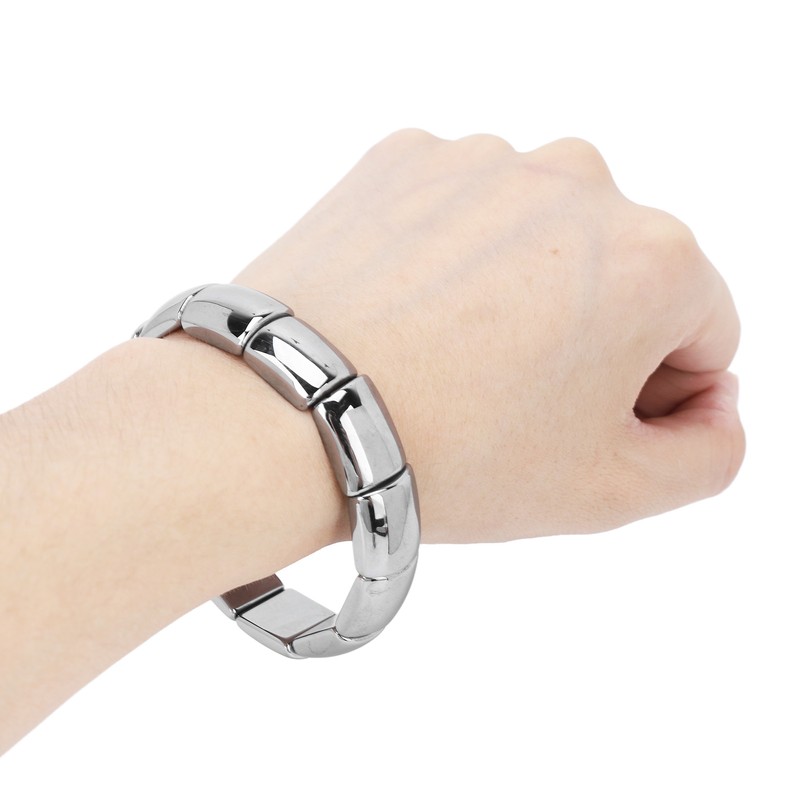 Terahertz Bracelet Rectangle Beads Stretch Bangle Woman Men Bracelet Gift