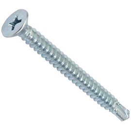 AERZETIX - C44707 - Set of 100 self-drilling self-drilling screws Ø4.8 x 50 mm with countersunk head - DIN 7504 P - with PH cross slot - made of galvanised steel - sheet metal cladding steel
