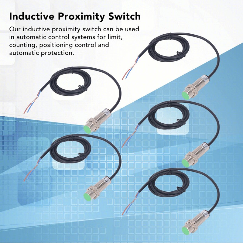 5Pcs Inductive Proximity Switch 150Hz 2 Wire Normally Open IP65