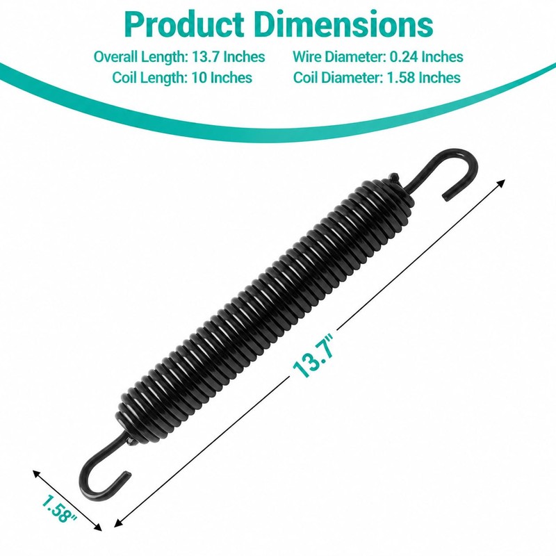 14797 Left-Hand Deck Idler Spring Compatible with Scag 483246