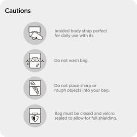 Spigen Klasden Faraday Bag Designed for Car RFID Signal Blocking Car Anti-Theft Key Fob Protector Anti-Hacking Case Faraday Cage Car Key Pouch - Black