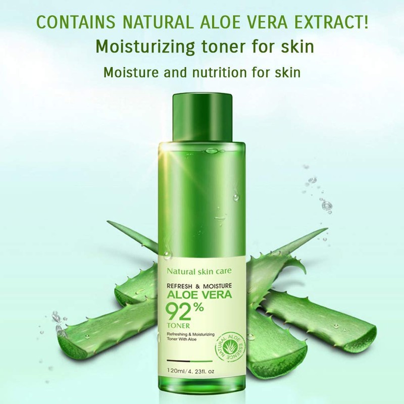 BIOAQUA 92% Aloe Vera Refresh Moisturizing Toner Natural Plant Skin