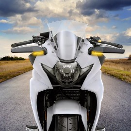 CB Wind Wing Rearview Mirrors w/ LED Turn Sinal Lights for Suzuki GSXR600 GSXR750