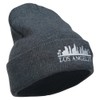 e4Hats.com Los Angeles Skyline Embroidered Long Beanie - Dk Grey