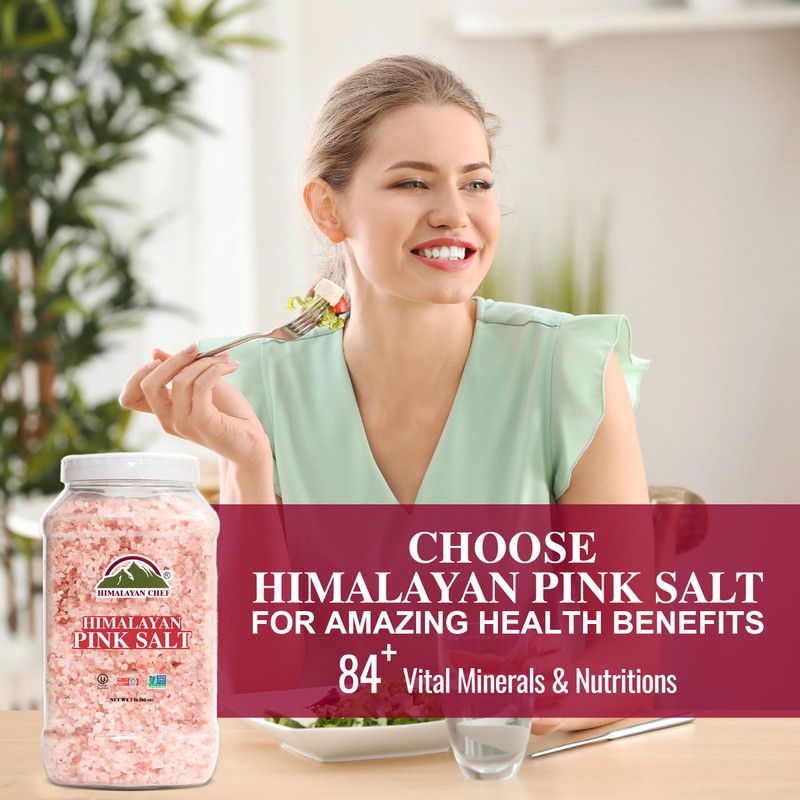 Himalayan Chef Pink Salt Coarse Grain, Salt for Grinder Refill