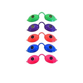 Super Sunnies Neons UV Eye Protection Tanning Goggles Eyewear - (12 Pack)