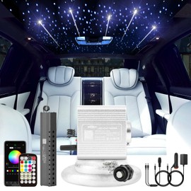 CHINLY 550pcs Starlight Headliner Kit - App Controlled Star Lights with Twinkle, RGBW Effects - 9.8ft Fiber Optic Car Ceiling Lights