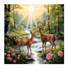 51buyoutgo Deer 11ct Cross Stitch Kits, 11 CT Funny Pre