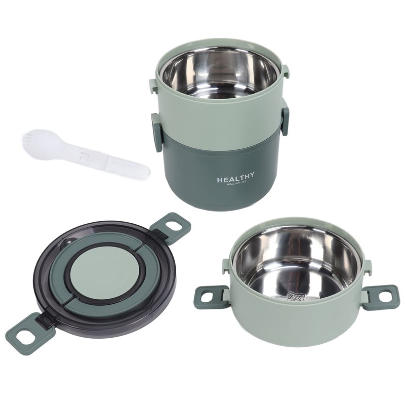 3-Layer Thermal Lunch Box, Leak-Proof, Vacuum Insulated Thermos Container for