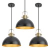 AURYNIX 12 Inch Farmhouse Pendant Lights, Black, 3 Pack