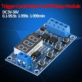 DC 5V-36V Timer Module Trigger Cycle Delay Timer Switch Turn On/Off Relay Module with LED Display