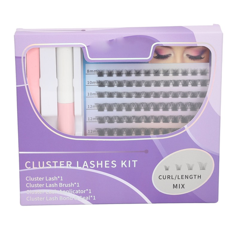 DIY Eyelash Extension Kit 120pcs Clusters 8‑16mm Individual Lash Extension