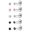 Milacolato Titanium Earrings for Women Men 5Pairs G23 Stud Sensitive