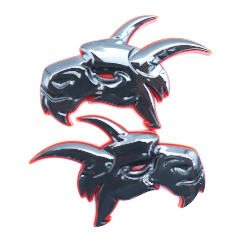 2pcs Custom Head Side Emblems 3D Badges Nameplate Replacement for