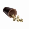 GICO Quality dice cup (genuine leather) standard (9 cm) brown