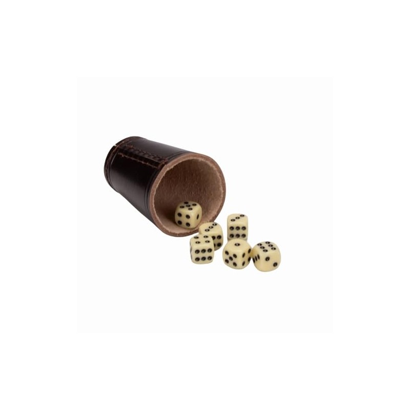 GICO Quality dice cup (genuine leather) standard (9 cm) brown