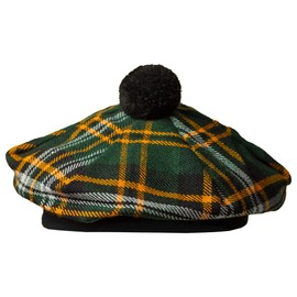 UMAM Scottish Traditional Tam o' Shatner Acrylic Wool Tammy Hat Flat Bonnet Kilt Many Tartans, Heritage of Ireland 045 Tcp, One Size
