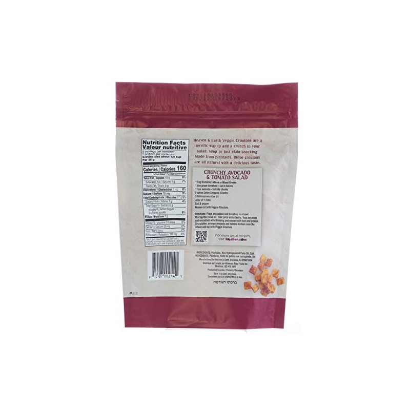 Heaven & Earth Veggie Croutons, 5oz (3 Pack) Gluten Free,