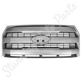 Stunning For 2015 2016 2017 Ford F150 F-150 Front Upper Grille W/O Camera Hole Matte Grey