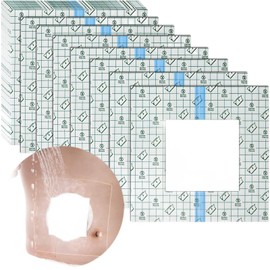 EaseCare Waterproof Ostomy Bag Shower Cover with Non Sticky Pad Colostomy Ilostomy Urlostomy Pouch Shower Guard Shield 10.2x10.2, 25pcs