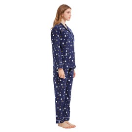 kolipajam Cotton Flannel Pajamas for Women 100% Cotton Flannel Pajamas Set Soft Cozy Ladies Loungewear, marine star