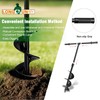 LONGRUNNEW Heavy-Duty Manual Garden Auger Drill Bit - 6" x