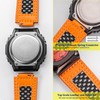 16mm Watch Strap Replacement for Casio AWG-M100,AWR-M100,GAS-100/5255/5600,GD-100/110/120/350,GLS-100/5600/6900/8900,Perforated mesh design for