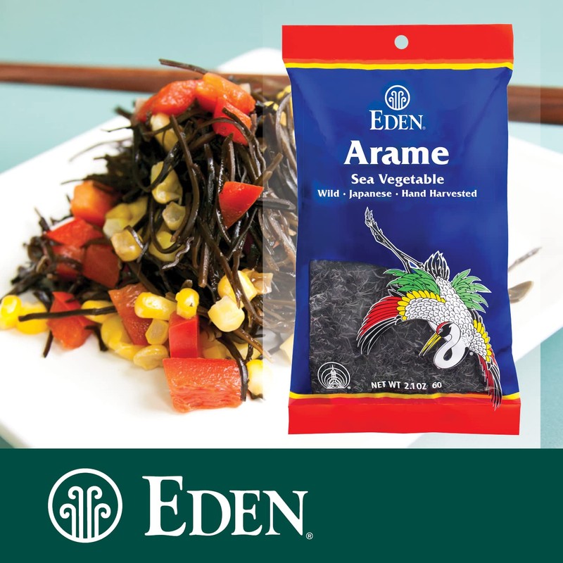Eden Arame, Japanese Wild Sea Vegetable, Natural Seaweed, Hand Harvested,