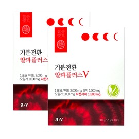 Life Promise, Mood Change, Alpha Plus V V Psyllium Husk (20 packs) / 생활약속 기분전환 알파플러스 V 브이 차전자피 20포 2개