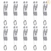 Iyowei Pack of 10 Silver Key Ring Multi-Purpose EDC Suspension