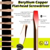 WEDO Screwdriver,Non-Sparking Slotted Screwdriver,Strike Cap Flat Head Screwdriver,Beryllium Copper,Length 243mm(10"),Tip