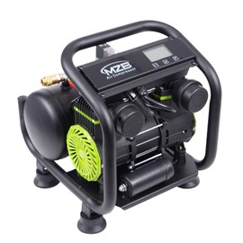 MZB Ultra Quiet Air Compressor 110V/60Hz MAX 115PSI Steel Tanks Oil-Free 70dB Noise Level Air Compressor with Wheels for Spray Painting, Auto Repair, Carpentry Decoration (1.6 Gallon)