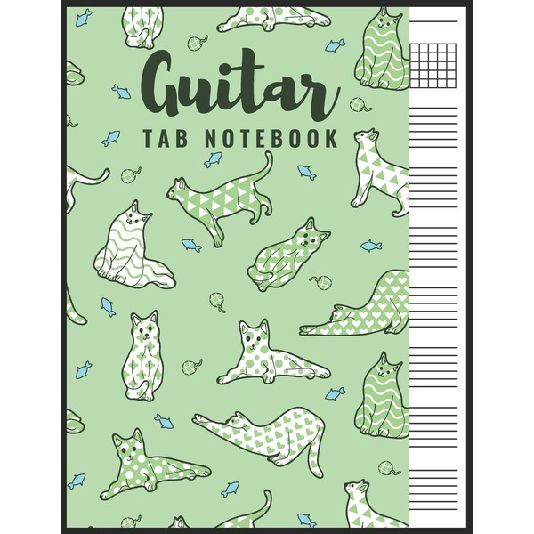 Guitar Tab Notebook: Blank 6 Strings Chord Diagrams & Tablature