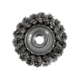 Faithfull WBT65MC Wire Cup Brush Twist Knot 65 x M10 x 1.5 / 0.50mm