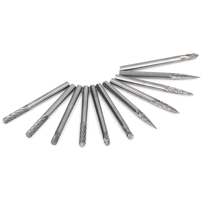 20Pcs Tungsten Carbide Burr Set Cutter Bit Cone End Mill