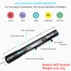 COSMOING UV Flashlight Pen, LED 395nm Ultraviolet Flashlight, Zoomable Blacklight,