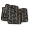 4 Set - Black & Gold Art Deco Coaster -