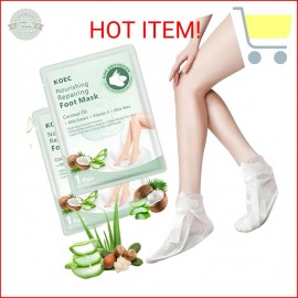 farmer's craft (2-Packs) Instant Repair Ultra Hydrating Foot Mask + Vitamin E, Aloe Vera, Milk