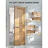 Mengico 1 Pack Passage Door Levers Satin Nickel, No-Locking Keyless
