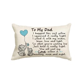 Artoid Mode Dad Gifts From Daughter Son Father Daddy Papa Cushion Cover, 30x50 cm Decorative Father's Day Birthday Throw Pillow Cover Case Decor
