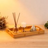 2 Pack Bamboo Serving Tray with Handles, Portable Bed Tray